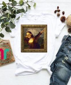 Dabbing Mona Lisa Painting Shirt