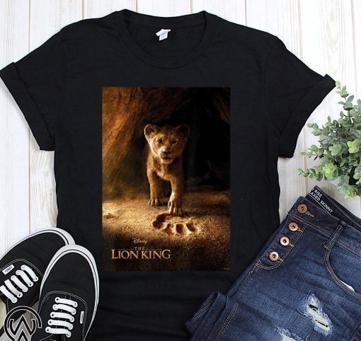 Disney the lion king live action simba paw fill movie poster t-shirt