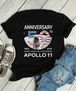 First Moon Landing Shirt 50th Anniversary Apollo 11 50th Anniversary First Man On The Moon 1969 2019 Lunar Mission Astronomy Science Gift