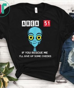 Funny Storm Area 51 blue Alien Extraterrestrial UFO T-Shirt