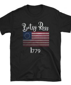 God Bless America Betsy Ross Flag 1776 Vintage T-shirt Short-Sleeve Unisex T-Shirt