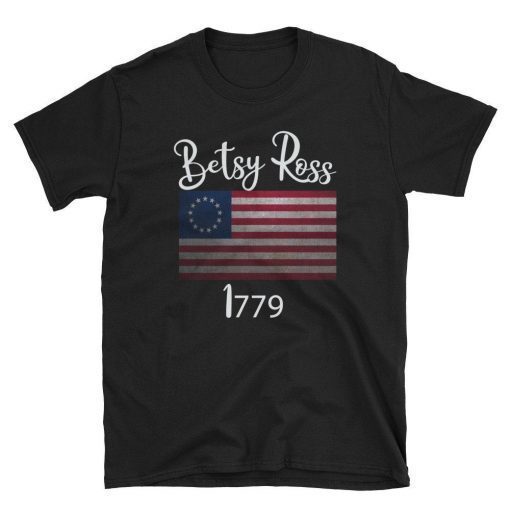 God Bless America Betsy Ross Flag 1776 Vintage T-shirt Short-Sleeve Unisex T-Shirts
