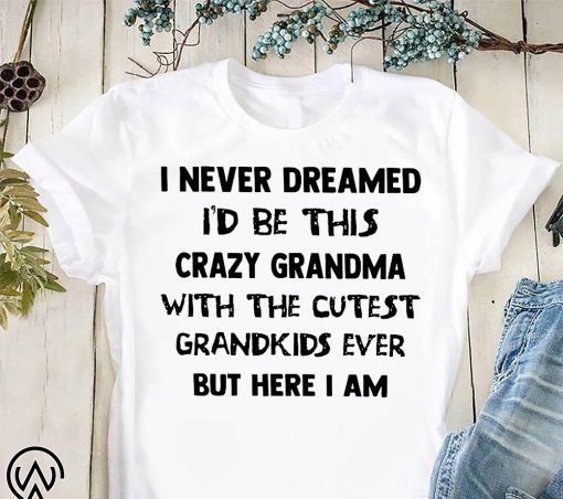 I never dreamed I’d be this crazy grandma with the cutest grandkids ever but here I am shirt