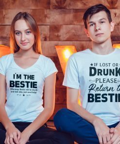 I’m the bestie warning bestie will be drunk shirt