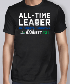 Kevin Garnett Minnesota Timberwolves Defensive Rebounds All Time Leader Shirt