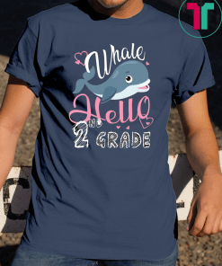 Kids Whale Hello 2nd Grade Cute First Day of School Novelty Shirt