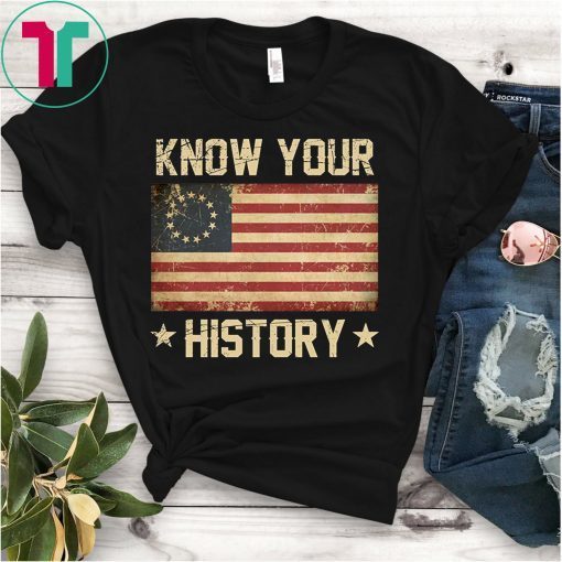 Know Your History Betsy Ross Vintage American Flag T-Shirt