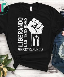 Ricky Renuncia Black Puerto Rican Flag Boricua Shirt