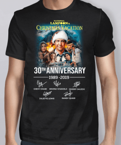 National Lampoon’s Christmas Vacation 30th Anniversary 1989 2019 Signatures T-Shirt