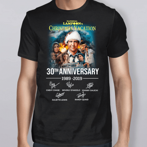 National Lampoon’s Christmas Vacation 30th Anniversary 1989 2019 Signatures T-Shirt