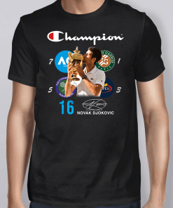 Novak Djokovic 16 Champions Signature 2019 T-Shirt
