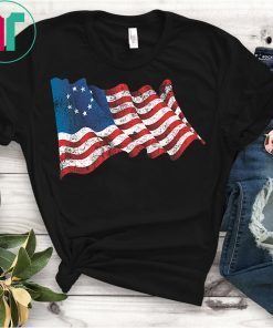 Patriotic Revolutionary War Betsy Ross American Flag T-shirt