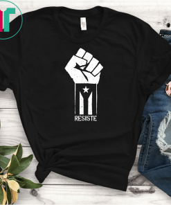 Puerto Rico Resiste Black Flag Resiste Boricua Unisex T-Shirt