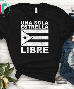 Puerto Rico Resiste Flag Una Sola Estrella Libre T-Shirt