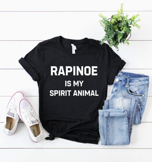 Rapinoe Is My Spirit Animal T-Shirt USA Women's Soccer Team Shirt USWNT Alex Morgan Julie Ertz Tobin Heath Megan Rapinoe