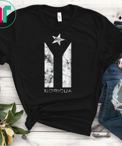 Resiste Boricua Puerto Rico Black Flag T Shirt