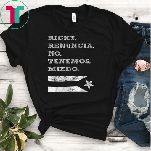 Ricky Renuncia Bandera Negra Puerto Rico T-Shirts