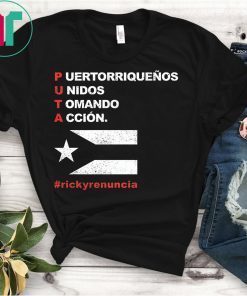 Ricky Renuncia Bandera Negra Puerto Rico Tee Shirt