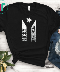 Ricky Renuncia Bandera Negra Puerto Rico Top T-Shirt Levantate Boricua, #rickyrenuncia Gift T-Shirt