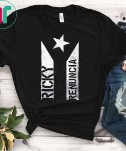 Ricky Renuncia Bandera Negra Puerto Rico Top Tee Shirt