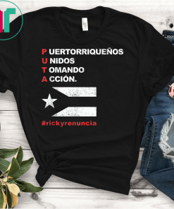 Ricky Renuncia Bandera Negra Puerto Rico Top Tee Shirts