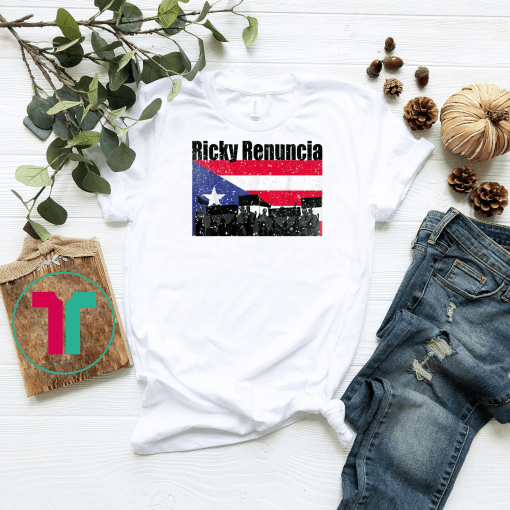 Ricky Renuncia T-shirt Resiste Boricua Puerto Rico Flag Tee Shirts