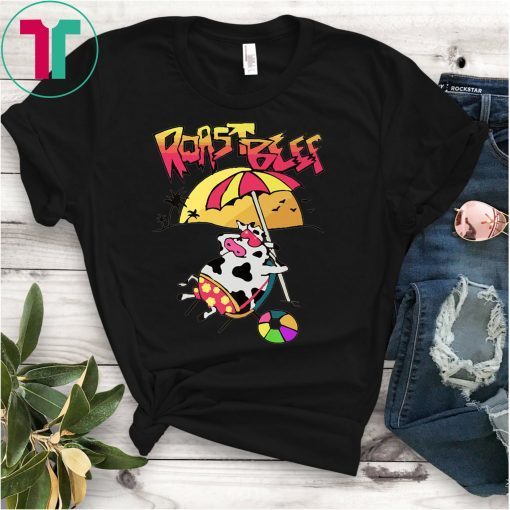 Roast Beef T-Shirt Things Roastbeef Real Fans Cow on Beach T-Shirt