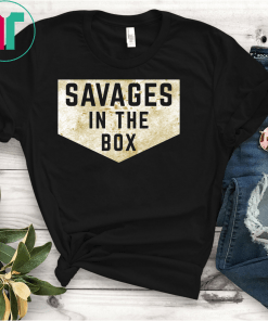 Savages in the box new york baseball, fucking savages in the box T-Shirt Yankees Savages Gift T-Shirt