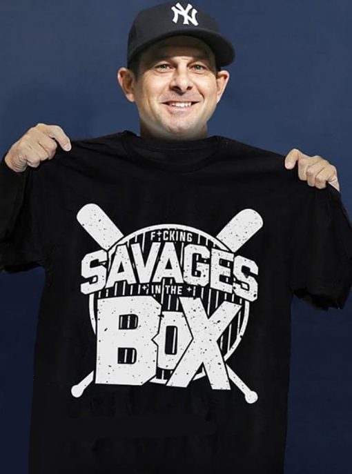 Savages in the box new york yankees shirt