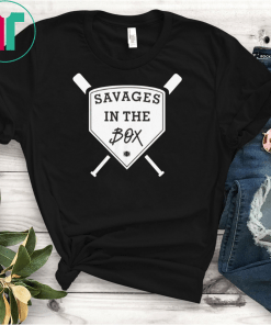 Savages in the box shirt New York Yankees Baseball Lovers Tee
