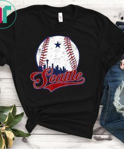 Seattle-Washington Baseball Skyline Silhouette T-shirt