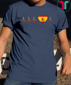Spanish Heartbeat I Love Spain Flag Heart Pulse Country Shirt