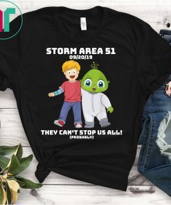 Storm Area 51 T-Shirt With Boy and Alien Friend Shirt