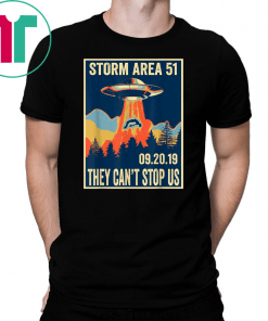 Storm Area 51 Unisex T-Shirt Alien UFO They Can't Stop Us