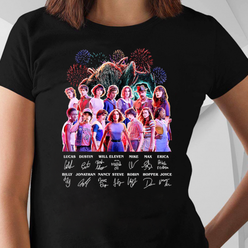Strange Things 3 All Characters Signature T-Shirt