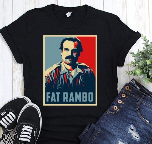 Stranger things 3 jim hopper fat rambo t-shirt