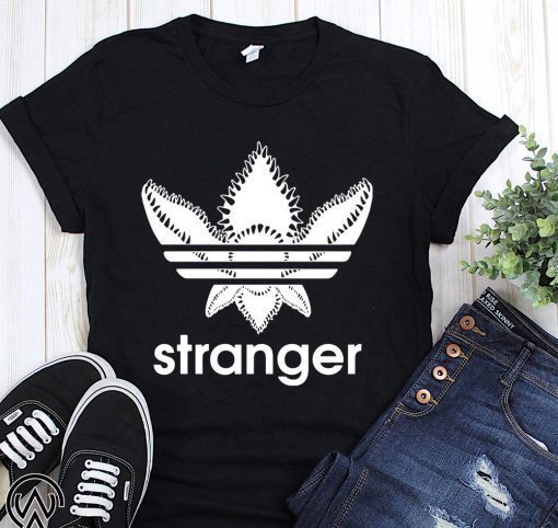 Stranger things adidas demogorgon parody shirt
