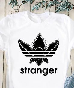 Stranger things adidas logo shirt