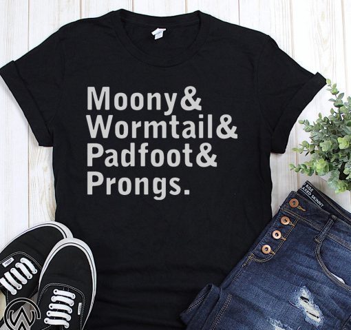 Stranger things moony wormtail padfoot prongs shirt and crew neck sweatshirt