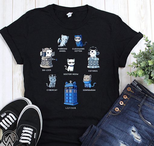 Tardis cats doctor meow doctor who t-shirt
