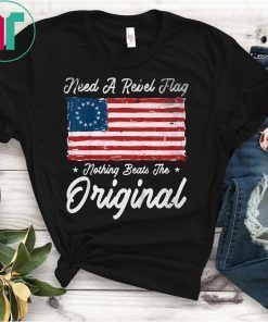 The Original Rebel Colonial Flag T-Shirt Betsy Ross American Flag Tee