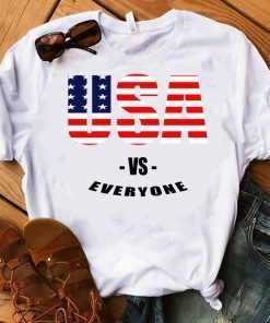 USA Flag Retro Vintage Shirts Usa Vs Everyone T-Shirt USA Beat Everybody Flag Vintage Gift