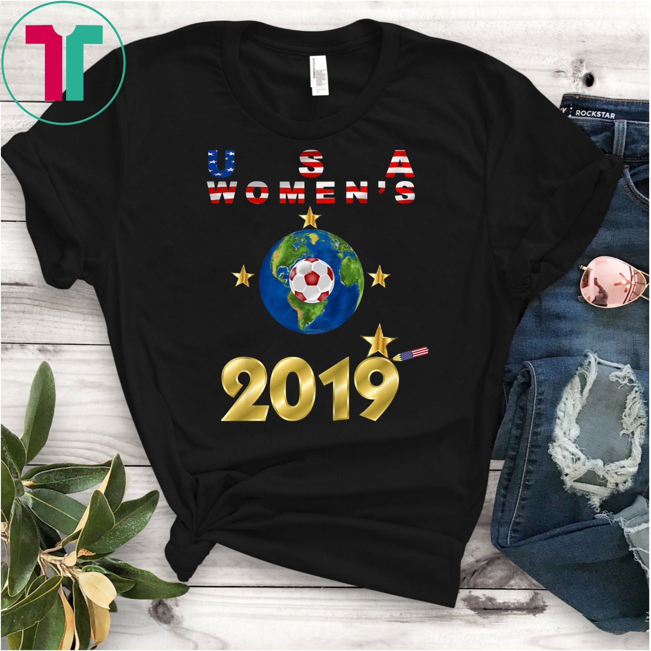 USA Women Soccer World Champions 2019 4 Stars Shirt ...