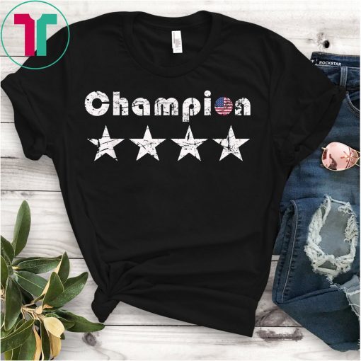 USA Women Soccer World Champions 2019 4 Stars T-Shirt Golden Cup T-Shirt