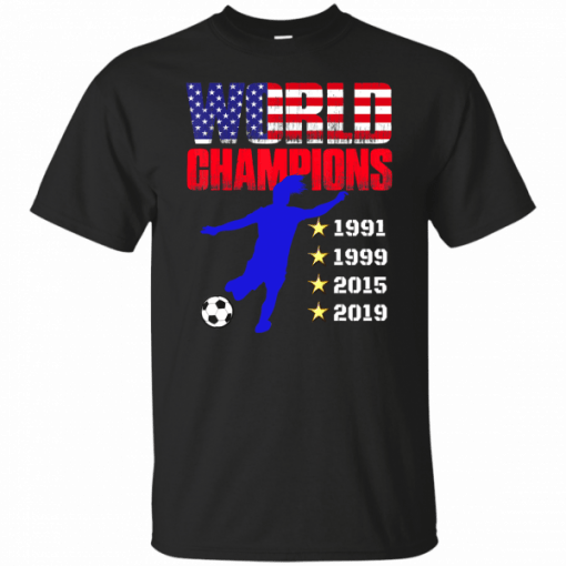 USA Women Soccer World Champions 2019 4 Stars Unisex T-Shirts