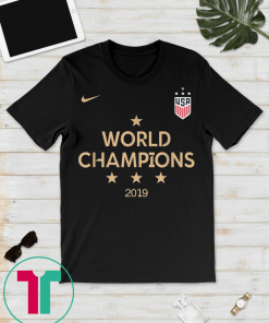 USA Women Soccer World Champions 2019 4 stars Golden cup Gift Tee Shirt