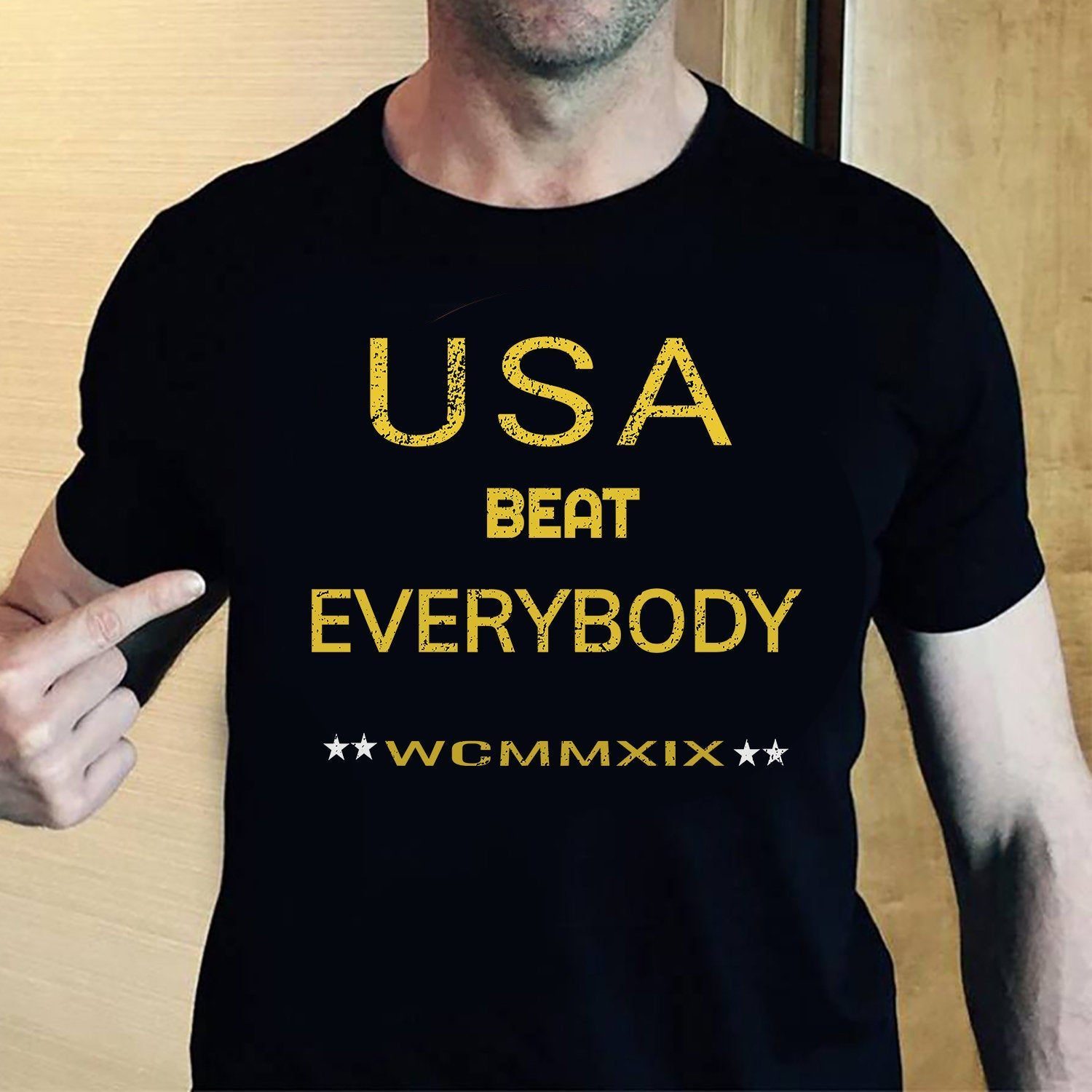USA beat everybody funny gift Premium T-Shirt Unisex Heavy Cotton Tee
