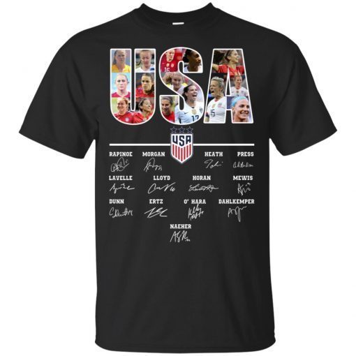 Usa Soccer Team Member Name Signature T-Shirt