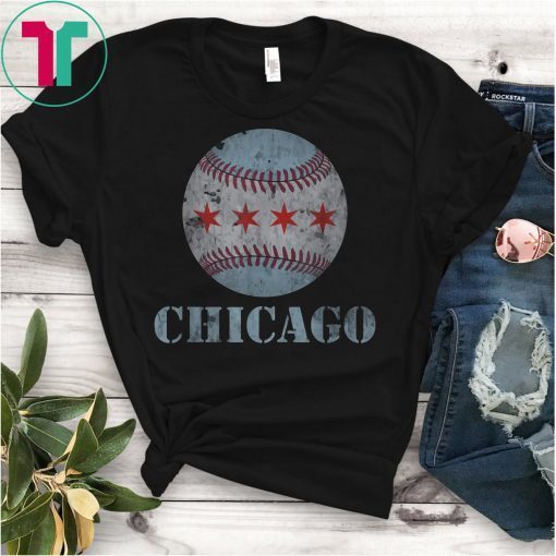Vintage Chicago Baseball Flag T Shirt
