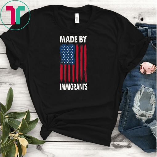 Vintage Made By Immigrants Shirt American Flag Premium T-Shirt